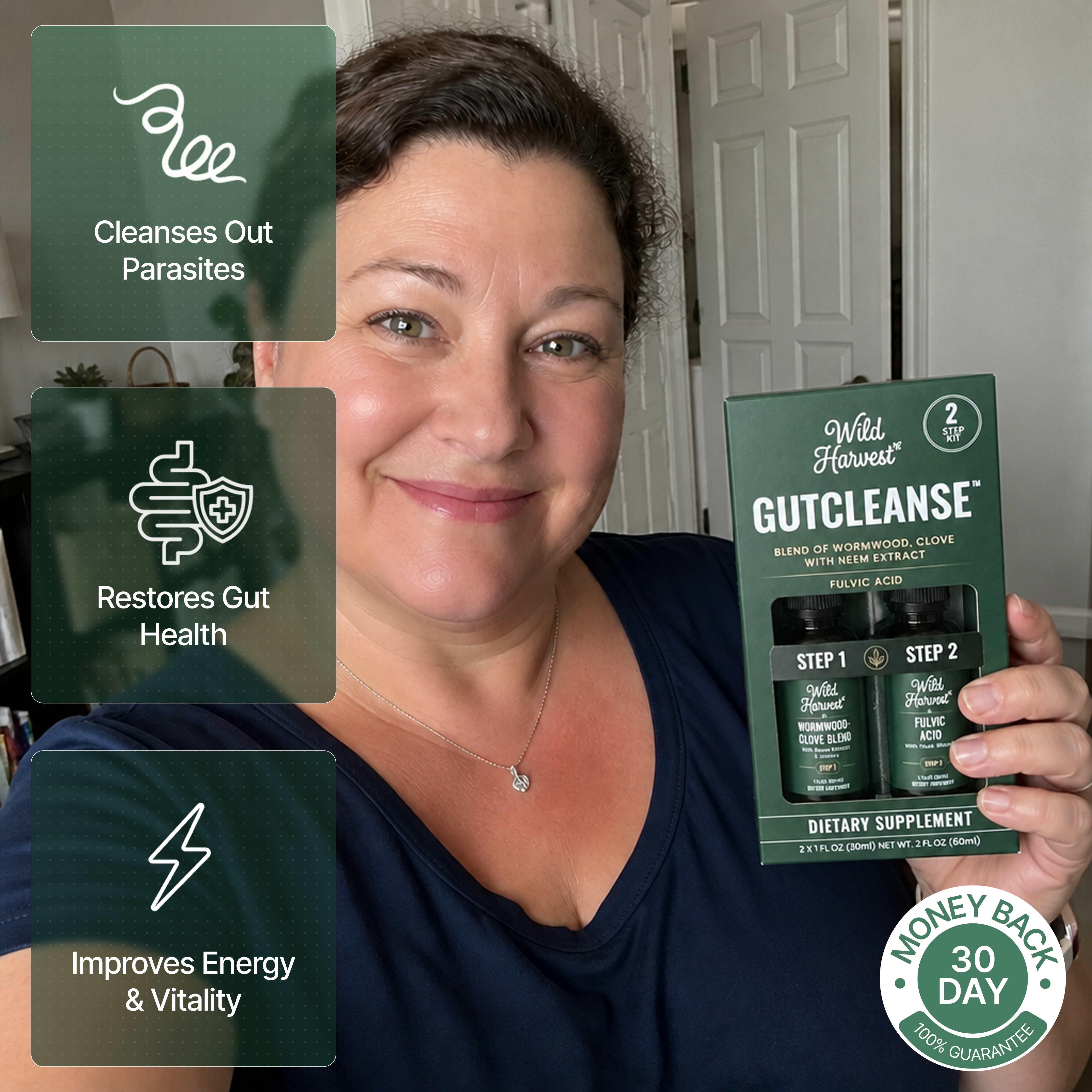 Wild Harvest® GutCleanse 2-Step Parasite Cleanse Kit - Natural Herbal Detox for a Cleaner, Healthier Gut