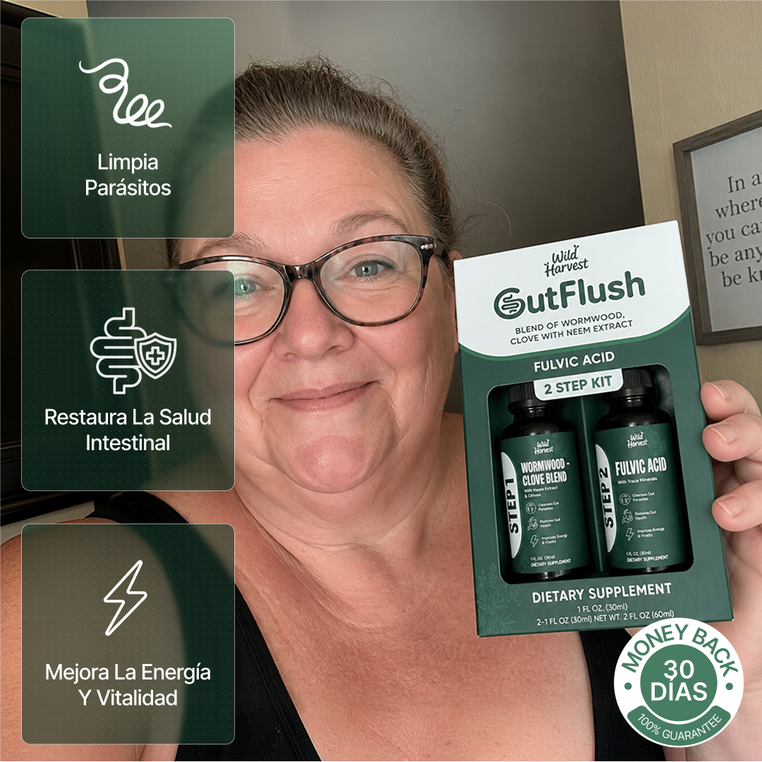 WildHarvest™ Kit de limpieza intestinal en 2 pasos GutFlush – Desintoxicación herbal natural para un intestino más limpio y saludable
