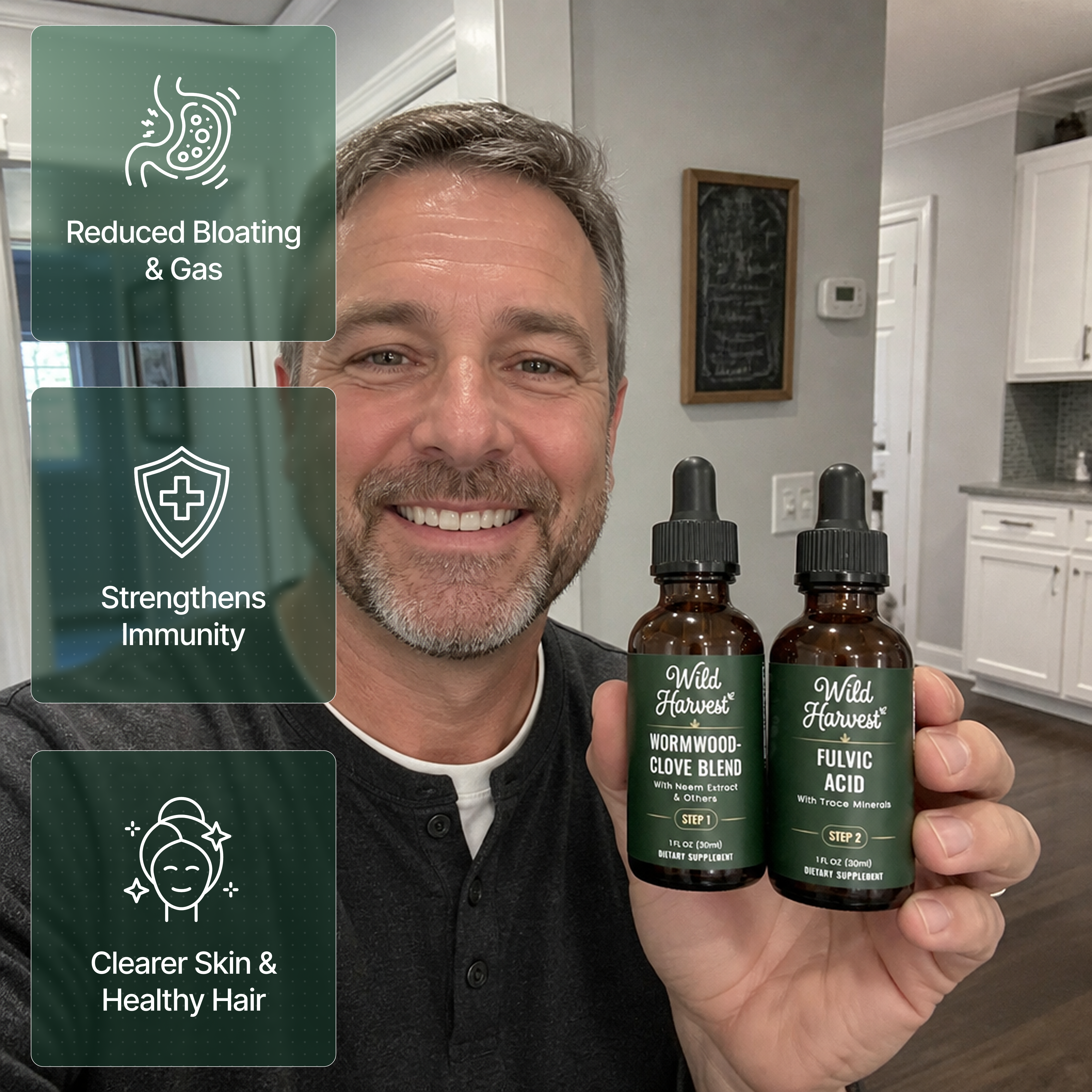Wild Harvest® GutCleanse 2-Step Parasite Cleanse Kit - Natural Herbal Detox for a Cleaner, Healthier Gut