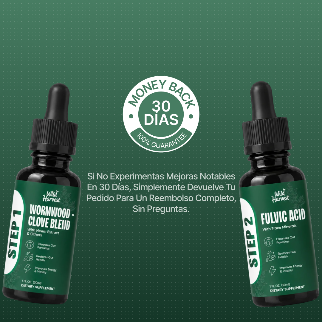 WildHarvest™ Kit de limpieza intestinal en 2 pasos GutFlush – Desintoxicación herbal natural para un intestino más limpio y saludable